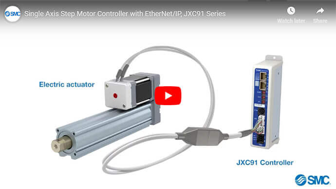 Single Axis Step Motor Controller with EtherNetIP  JXC91 Series